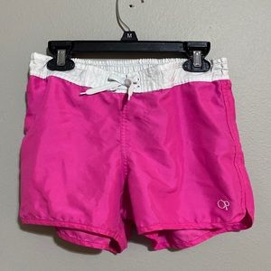 Pink athletic shorts for kids